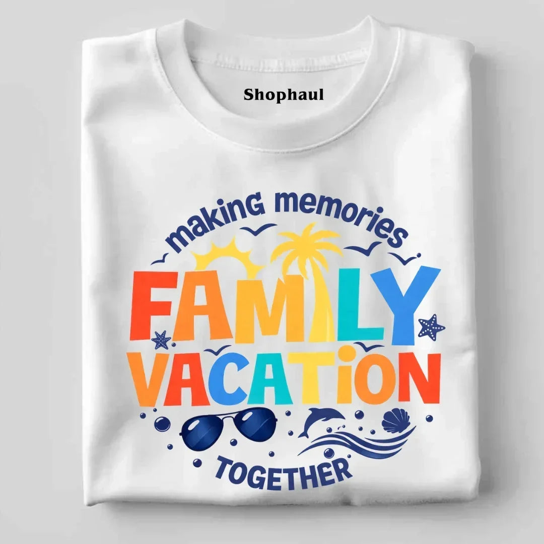 Family Vacation Group T-Shirt - Baby Blue / S family trip tshirt,family vacation matching tshirt,travel matching tshirt