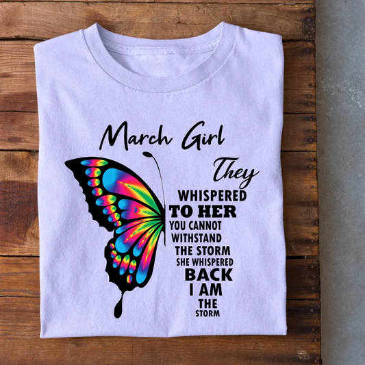 March Girl Birthday T-Shirt