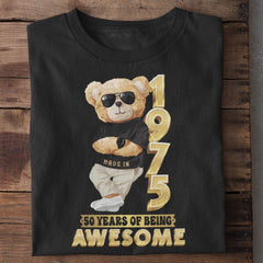 Made in 1975 | 50 Years Teddy Birthday T-Shirt