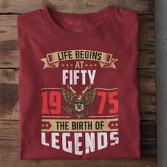 Life Begins at 50 Birthday T-Shirt