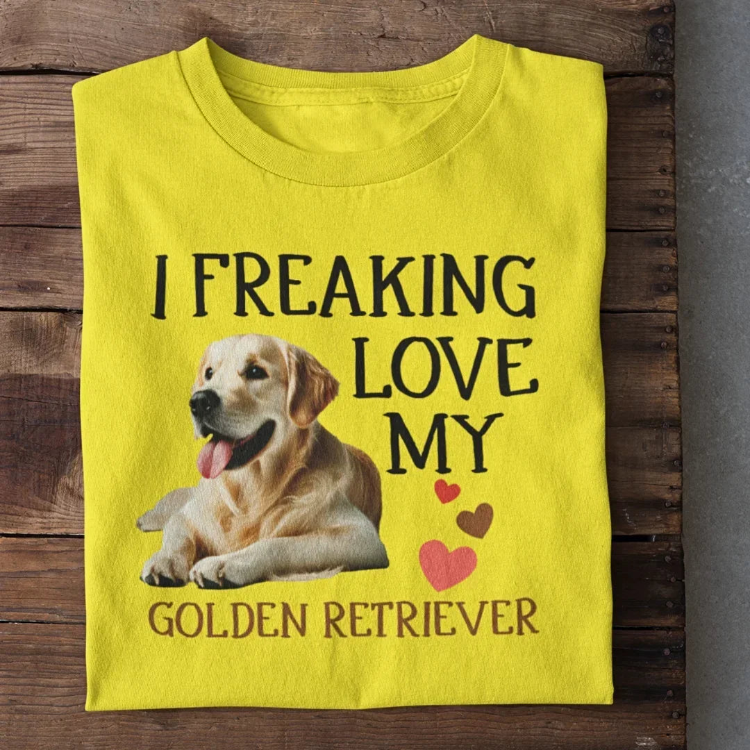 I Love Golden Retriever Dog T-Shirt