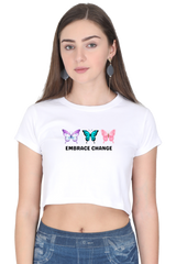 Embrace Change Butterfly Crop Top
