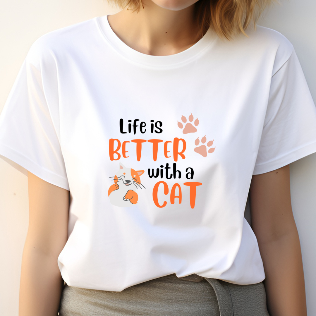 Life is Better with Cat T-Shirt