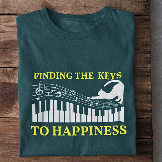 Finding Keys to Happiness Piano T-Shirt