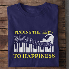 Finding Keys to Happiness Piano T-Shirt