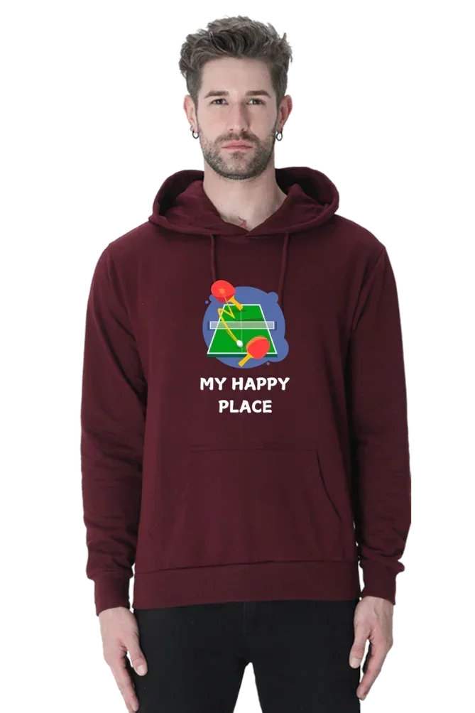 Table Tennis Happy Place Pullover Hoodie - Unisex (Clearance Sale)