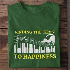 Finding Keys to Happiness Piano T-Shirt