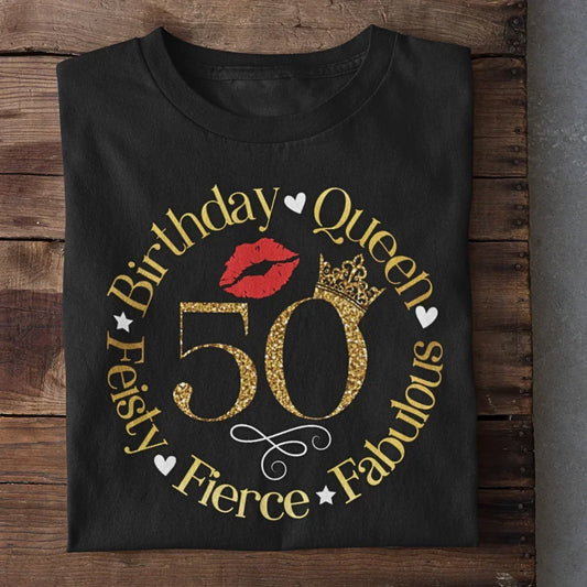 50th Birthday Queen T-Shirt for Ladies