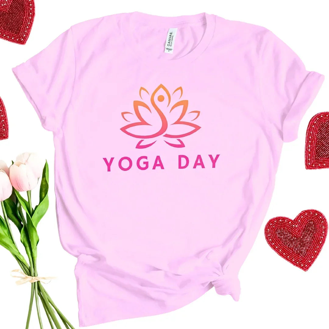 Yoga Day Lotus T-Shirt