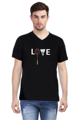 Love Badminton V Neck T-Shirt