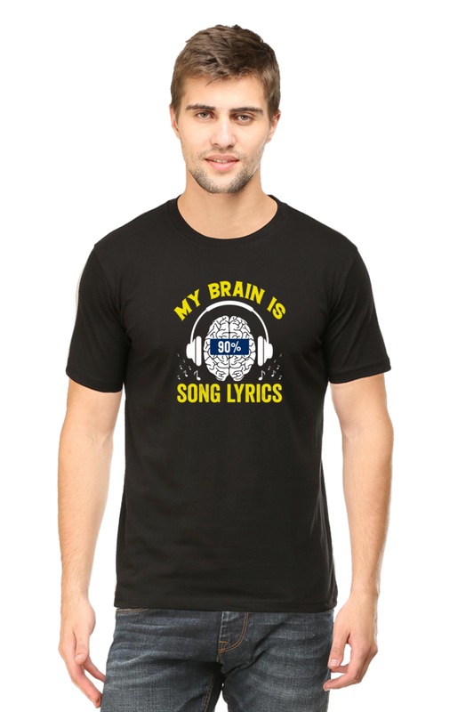 My Brain is 90% Song Lyrics Music T-Shirt