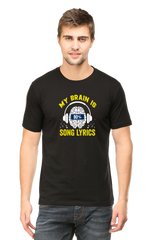 My Brain is 90% Song Lyrics Music T-Shirt