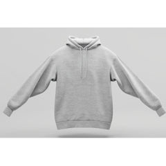 Unisex Plain Hoodie - Grey Melange