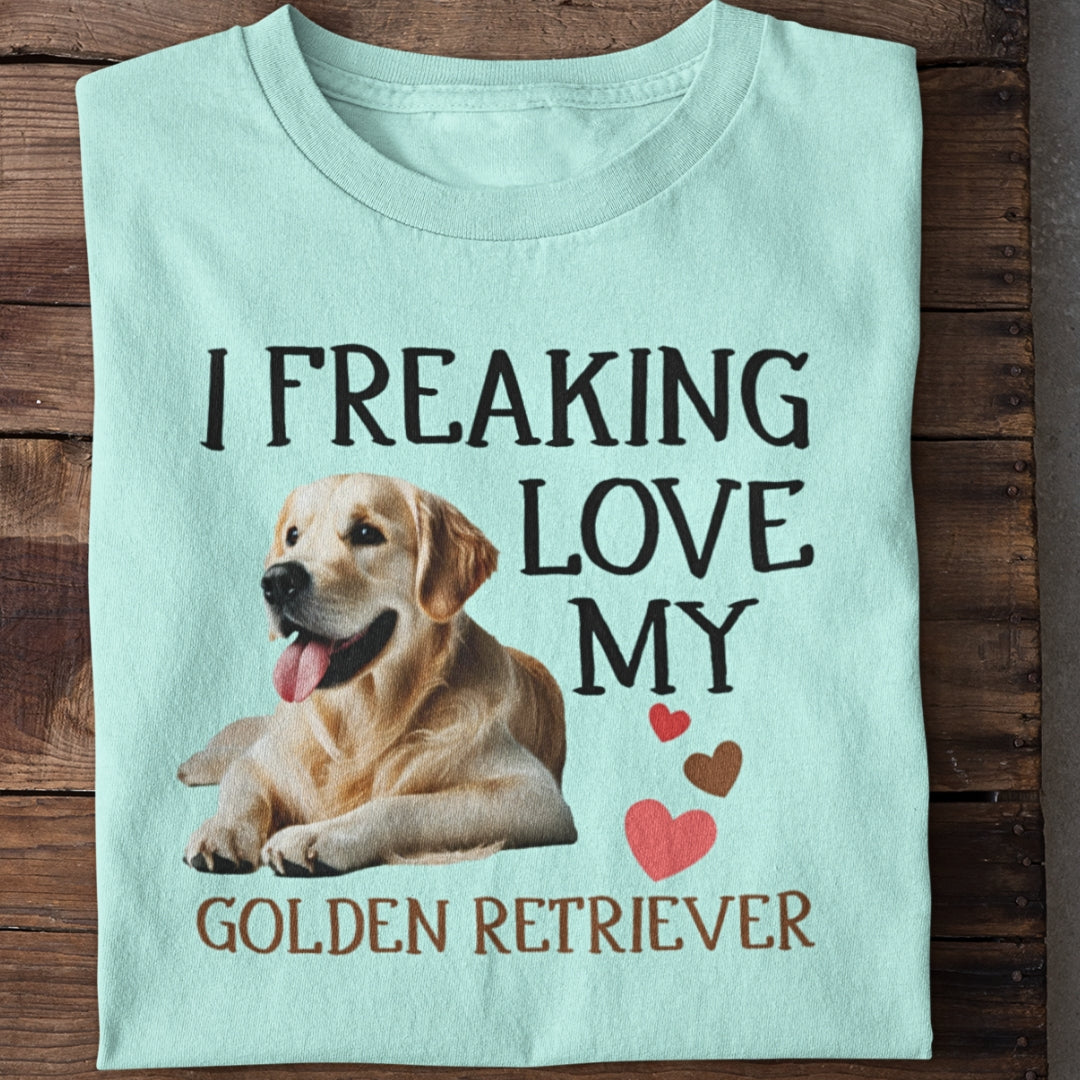 I Love Golden Retriever Dog T-Shirt