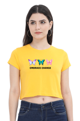 Embrace Change Butterfly Crop Top