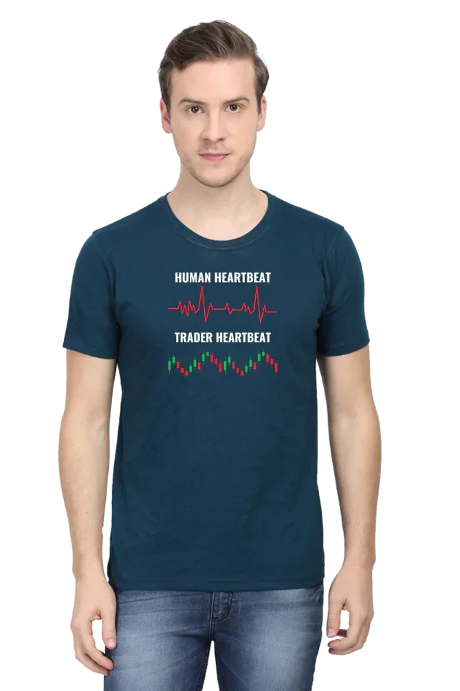 Human Vs Trader Heartbeat Stock Market T-Shirt