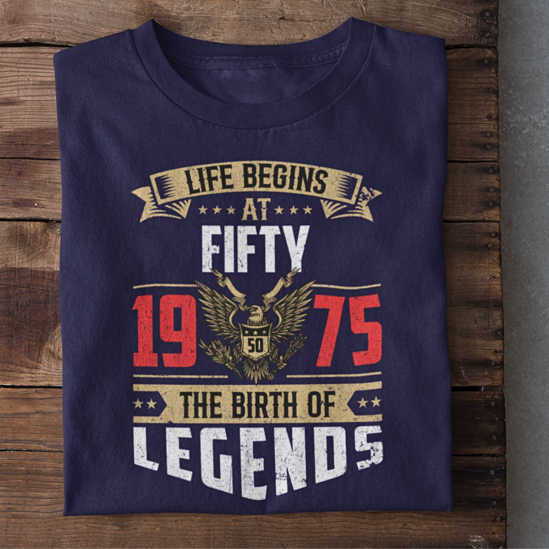 Life Begins at 50 Birthday T-Shirt