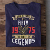 Life Begins at 50 Birthday T-Shirt