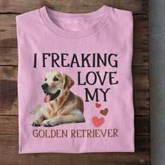 I Love Golden Retriever Dog T-Shirt