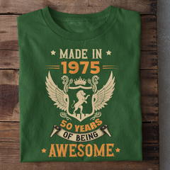 Made in 1975 | 50 Years Awesome Birthday T-Shirt