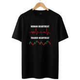 Human Vs Trader Heartbeat Stock Market T-Shirt - The Shophaul Designs