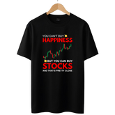 You Can't Buy Happiness Stock Market T-Shirt - The Shophaul Designs