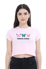Embrace Change Butterfly Crop Top