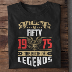 Life Begins at 50 Birthday T-Shirt