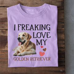 I Love Golden Retriever Dog T-Shirt