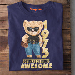 Made in 1975 | 50 Years Teddy Birthday T-Shirt