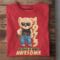 Made in 1975 | 50 Years Teddy Birthday T-Shirt
