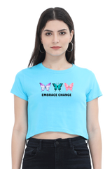 Embrace Change Butterfly Crop Top