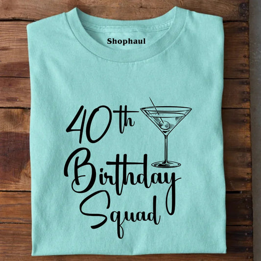 40th Birthday Squad Unisex T-Shirt