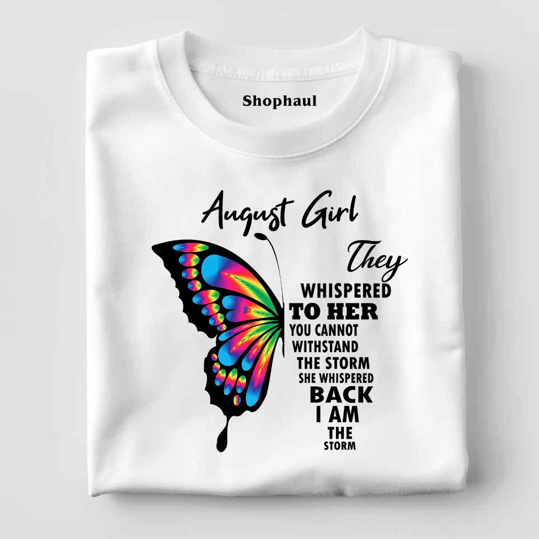 August Girl Birthday T-Shirt
