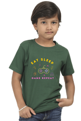 Kids Eat Sleep Game Repeat T-Shirt