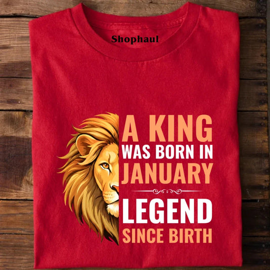 A King was Born in January T-Shirt