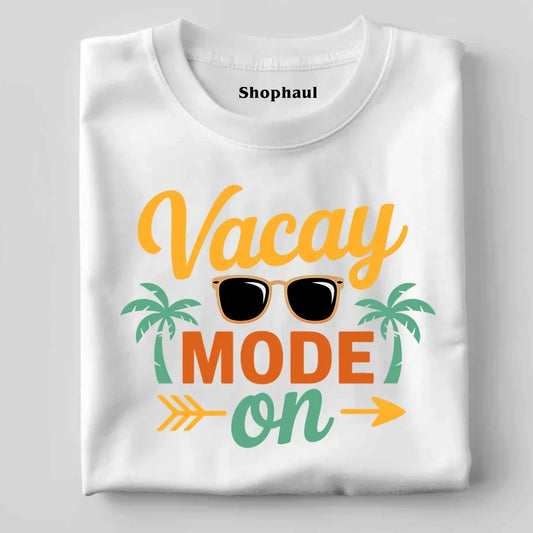 Vacay Mode on Beach T-Shirt - White / S