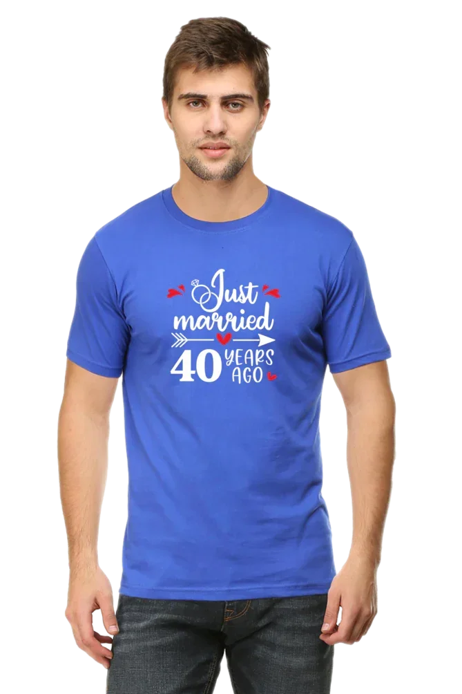 Just Married 40 Years Ago Anniversary T-Shirt