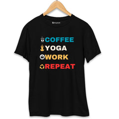 Coffee Yoga Work Repeat