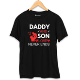 Dad Son Love Never Ends T-Shirt Black-XXL