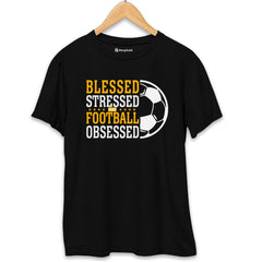 Blessed Stressed Football T-Shirt
