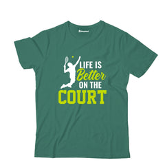 Kids Life is better on court Tennis T-Shirt