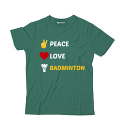 Kids Peace Love Badminton T-Shirt