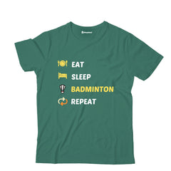 Kids Eat Sleep Badminton T-Shirt