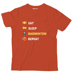 Kids Eat Sleep Badminton T-Shirt