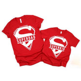 Super Dad Son T-Shirt 13Yrs-36-XXL-46