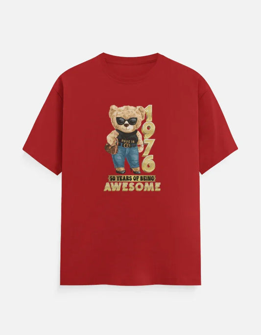 1976 | 50 Years of Being Awesome Bear Girl T-Shirt