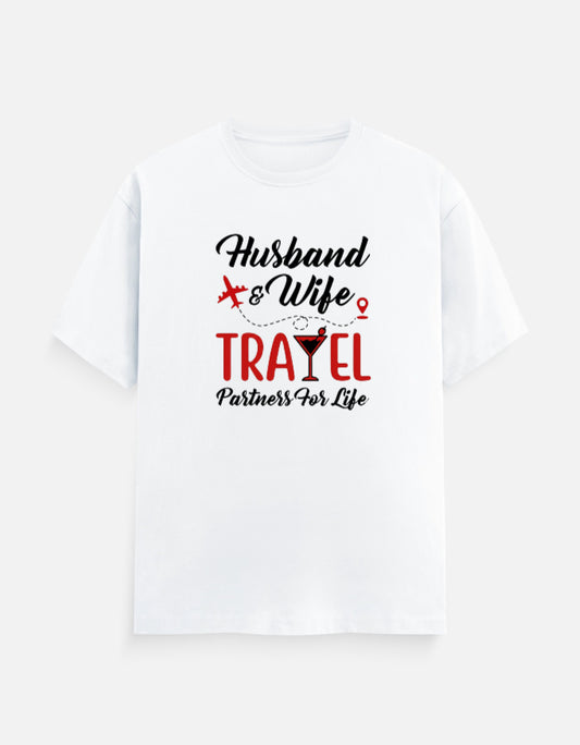 Husband and Wife Travel Partners for Life T-Shirt