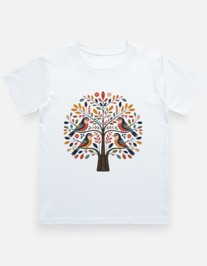 Kids Folk Art Tree T-Shirt