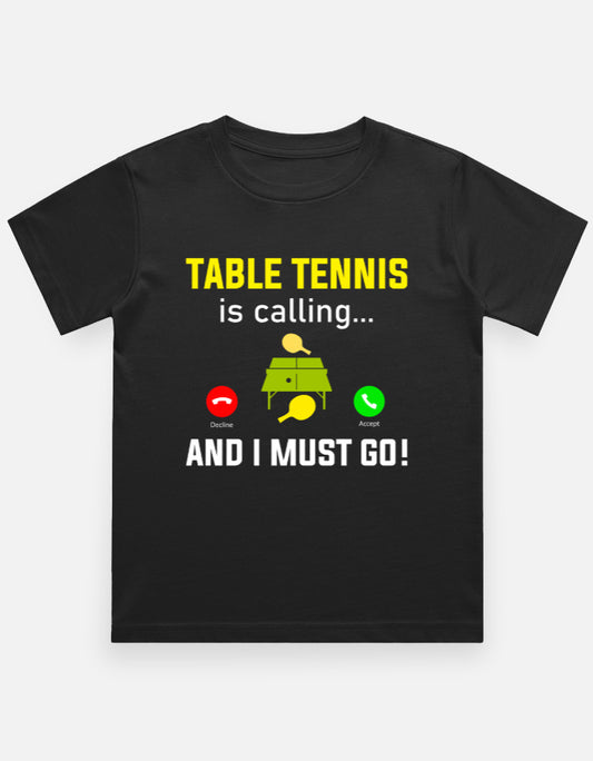 Kids Table Tennis Calling T-Shirt